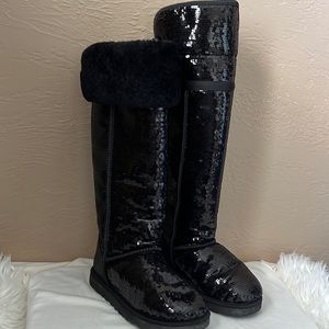 Black sequins UGG boots